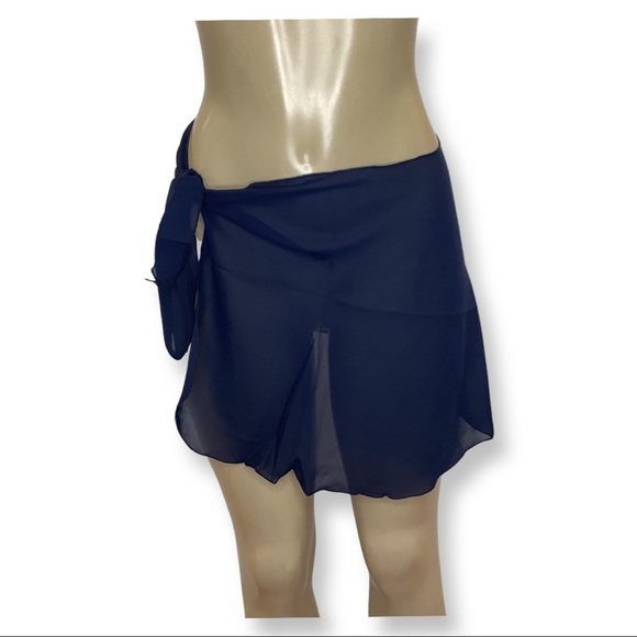 Zuliana Navy Blue Beach Cover Up/Sarong. Made in USA. New With Tags - Picture 2 of 5